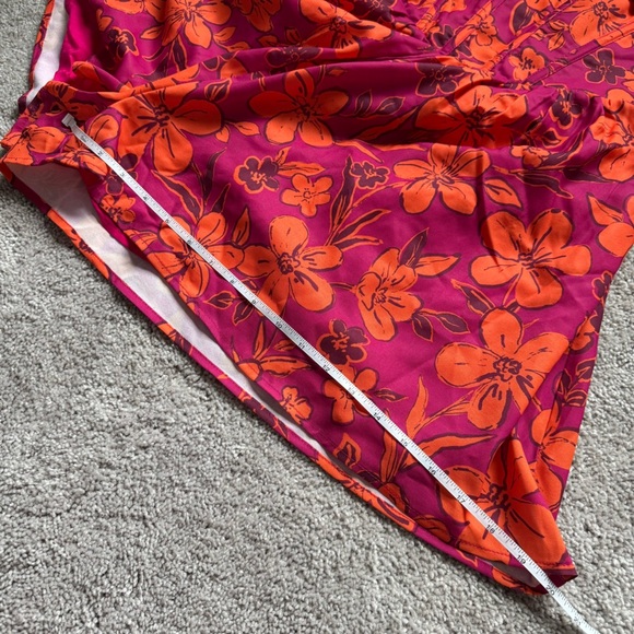 NWT Hello Molly strapless flowy pink orange floral romper corset top XL - Picture 12 of 12